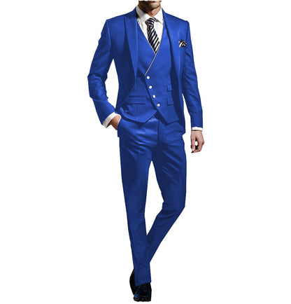 3 Pieces Business Men's Regular Fit Suit