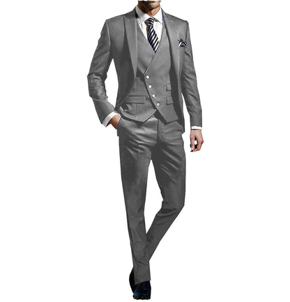 3 Pieces Business Men's Regular Fit Suit