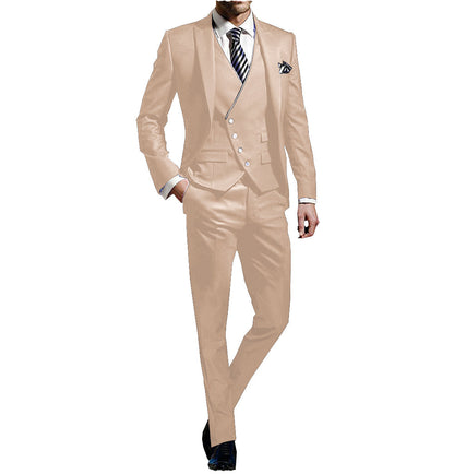 3 Pieces Business Men's Regular Fit Suit