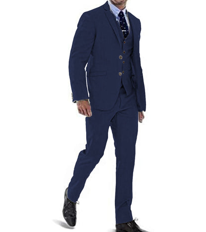 3 Pieces Men's Business Regular Fit Suit