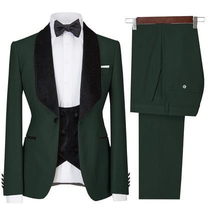 3 Pieces Men's Flat Suit