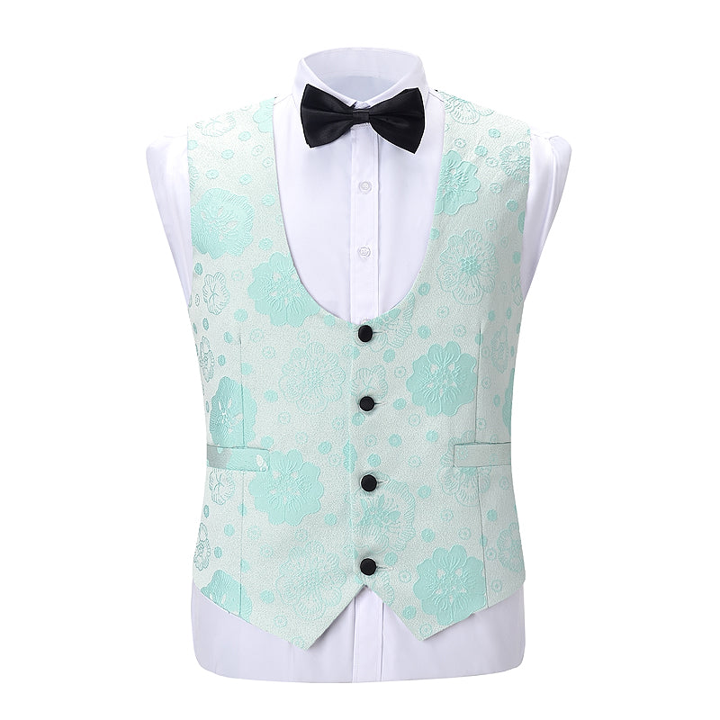 3 Pieces Patterned Shawl Lapel Men's Suit