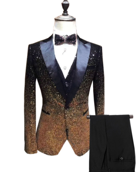 Fashion Gradient Sequined Tuxedo