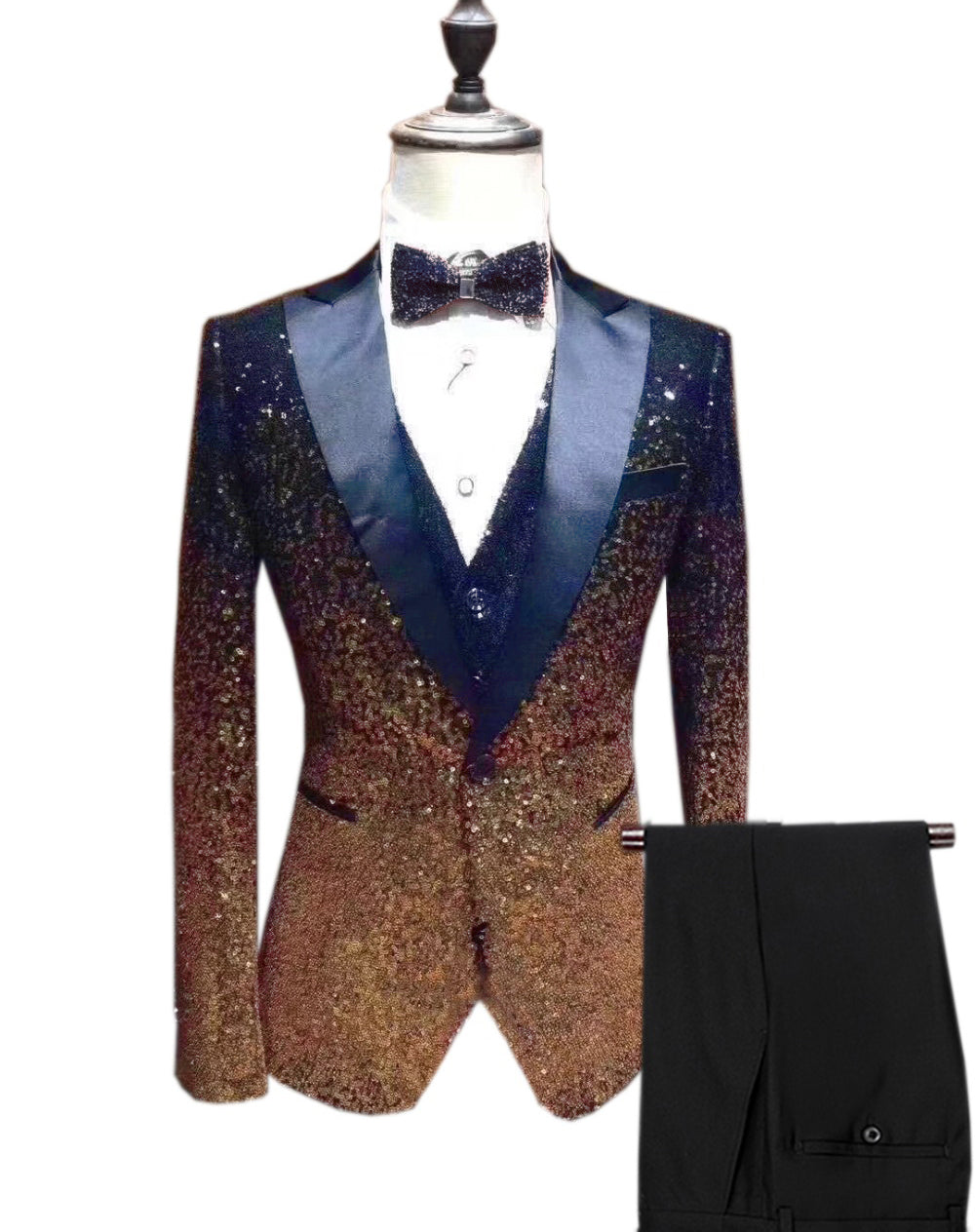 Fashion Gradient Sequined Tuxedo