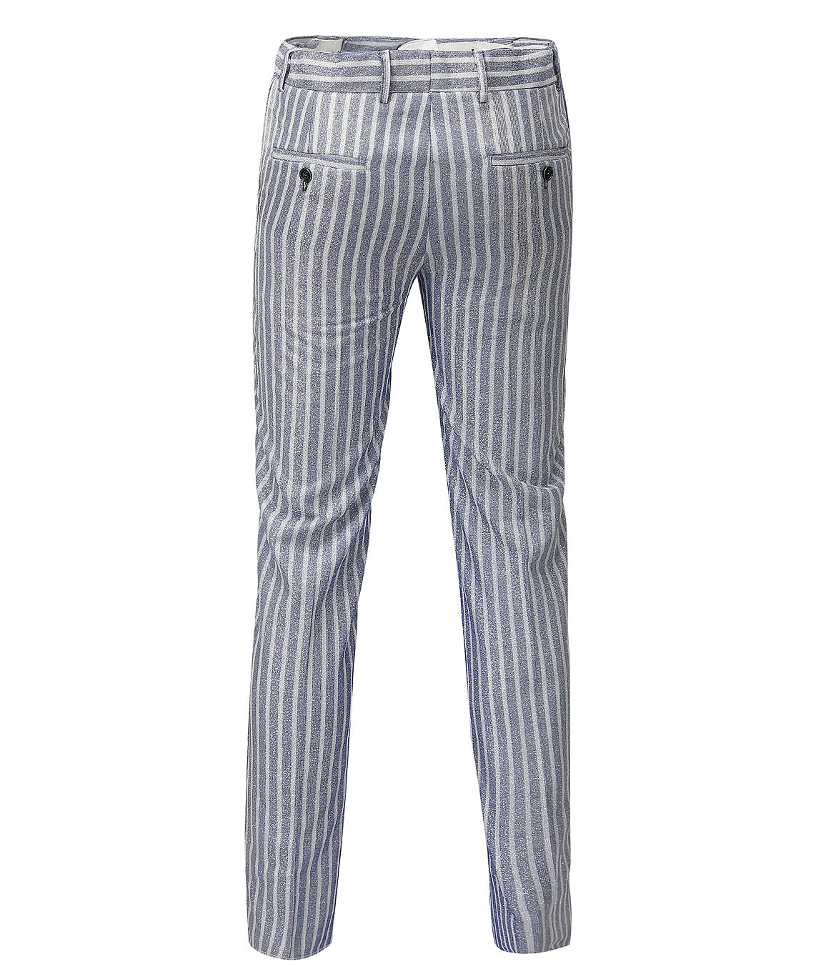 Formal Grey Striped 3 Pieces Men's Suit