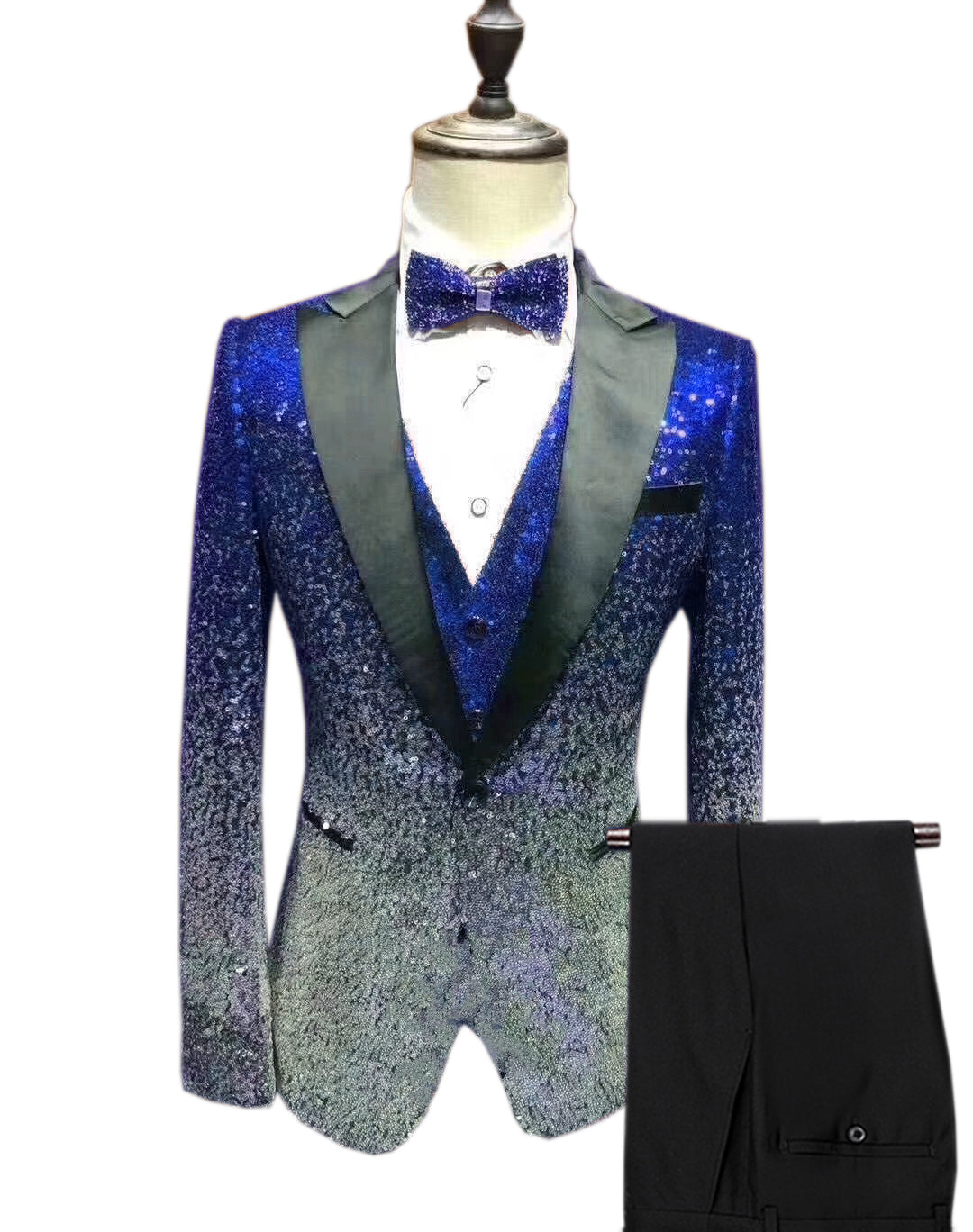 Men's Fashion Gradient Sequined Tuxedo