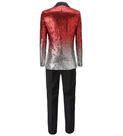 Men's Fashion Gradient Sequined Tuxedo