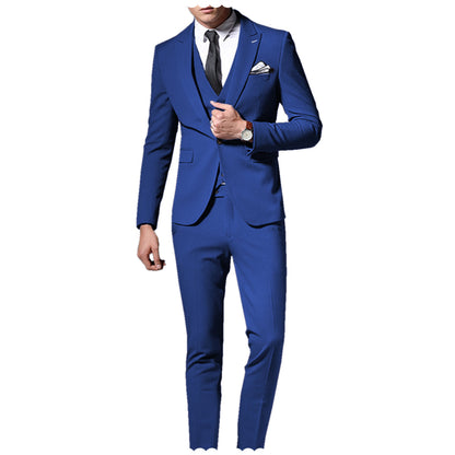 3 Pieces Peak Lapel Single Breasted Suit