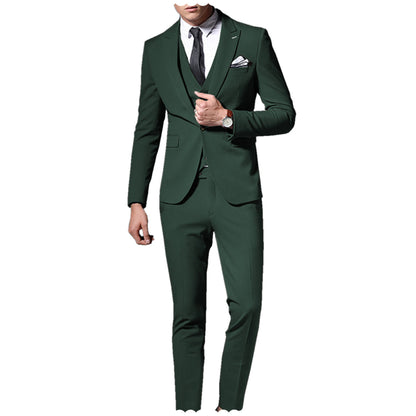 3 Pieces Peak Lapel Single Breasted Suit