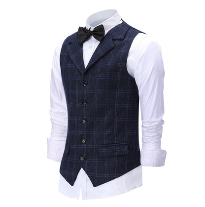 Plaid Notch Lapel 3 Pieces Men's Suit