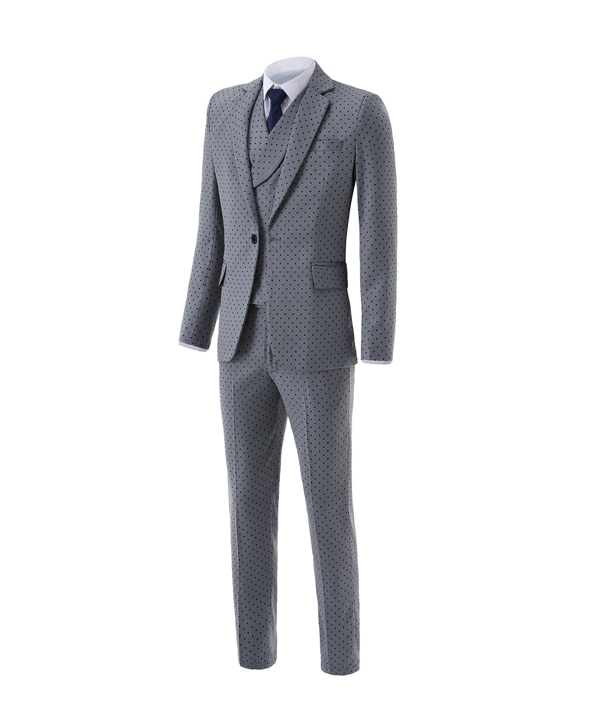 Spot Notch Lapel 3 Pieces Men's Suit