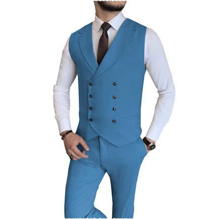 Formal 2 Pieces Double Breasted Vest Set