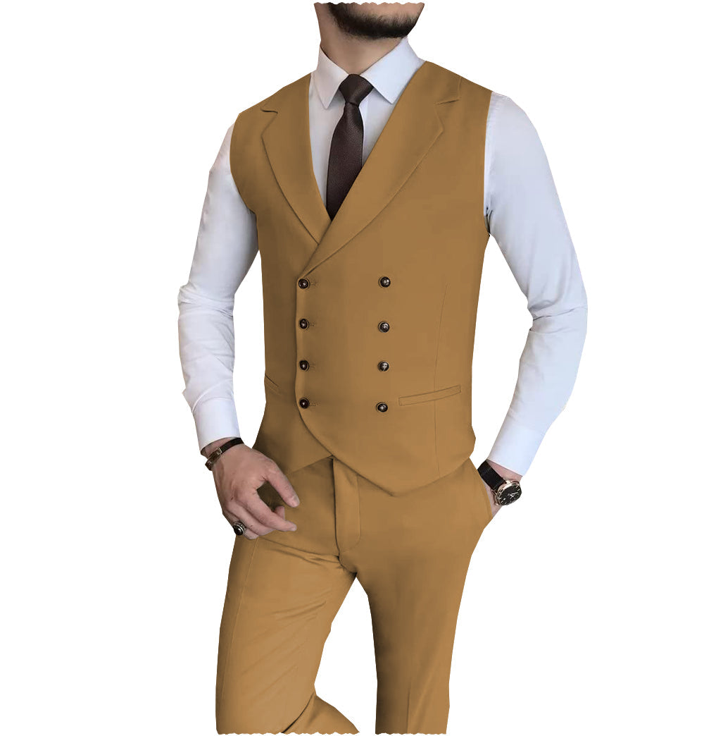 Formal 2 Pieces Double Breasted Vest Set