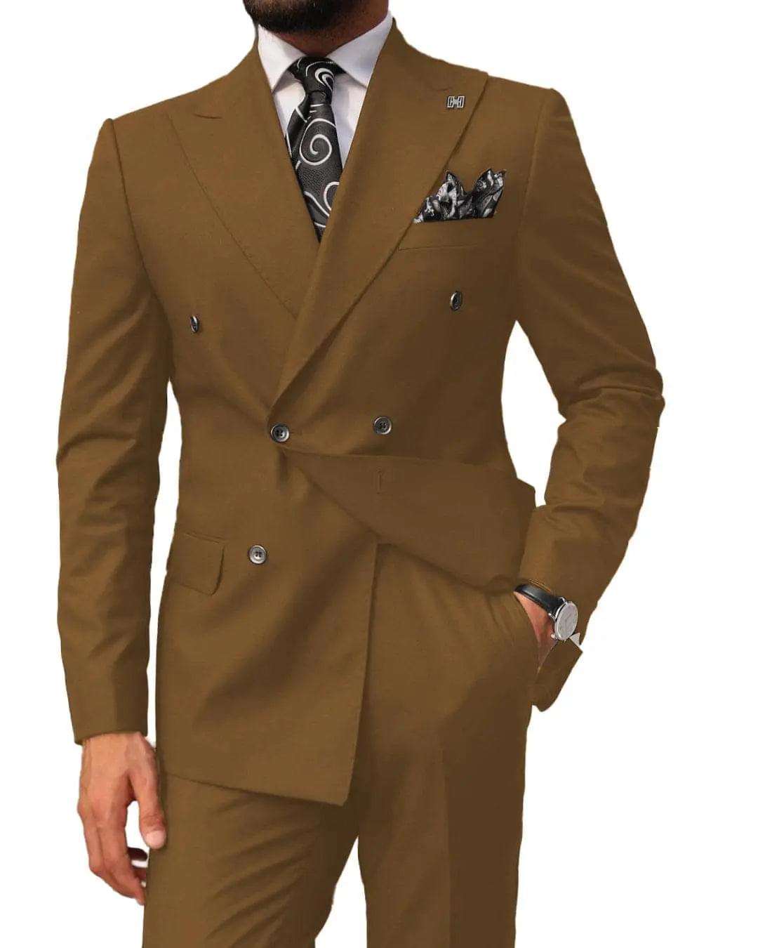 Men's Double-Breasted 2 Piece  Suit