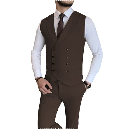 Formal 2 Pieces Double Breasted Vest Set