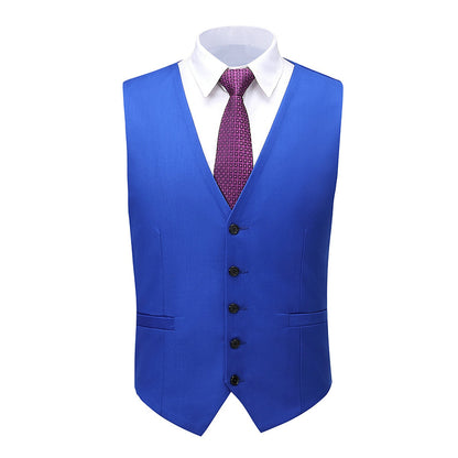 Business 3 Piece Men's Suit Flat Notch Lapel Wedding Tuxedos (Blazer + Vest + Pants)