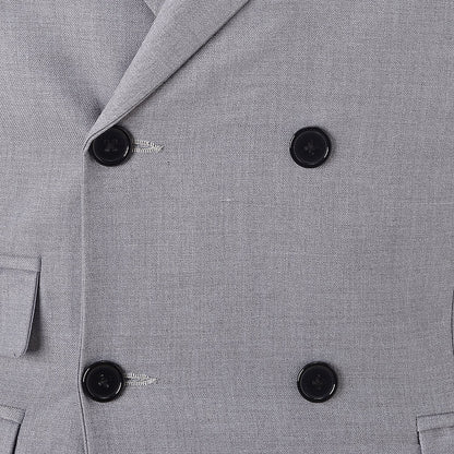 2 Piece Grey Double-Breasted Business Suit