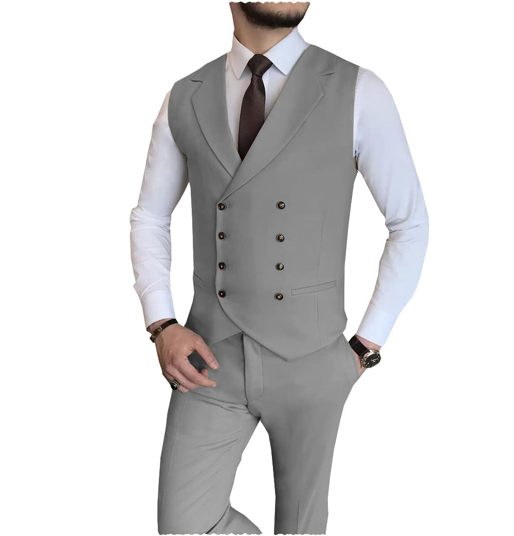 Formal 2 Pieces Double Breasted Vest Set