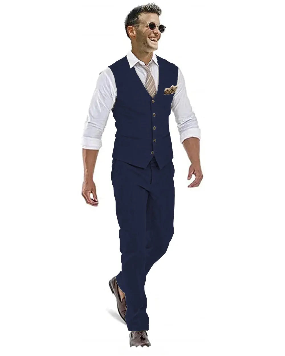 Men's Formal 2 Piece Vest Suit