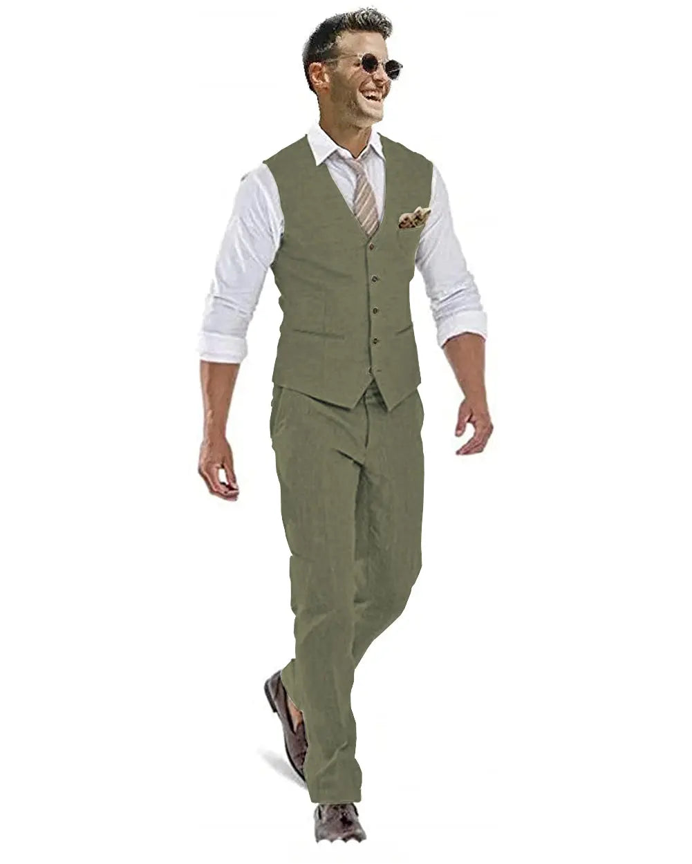 Men's Formal 2 Piece Vest Suit