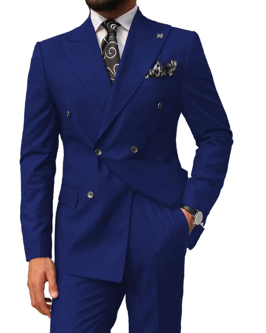 Men's Double-Breasted 2 Piece  Suit