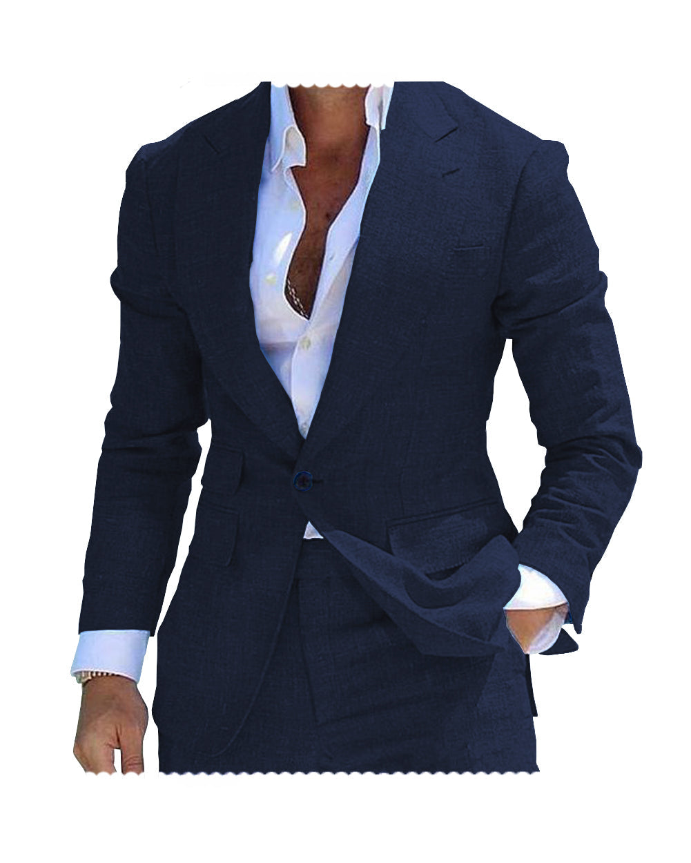 2 Pieces Casual Notch Lapel Mens