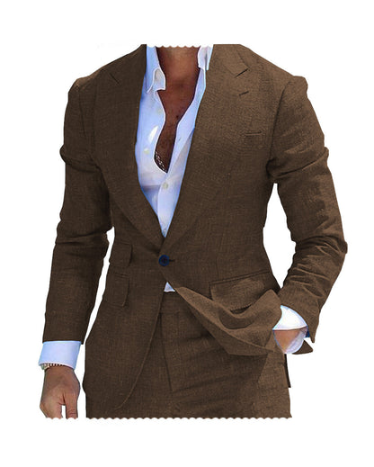 2 Pieces Casual Notch Lapel Mens