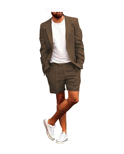 Men's Casual Breathable Shorts Suit