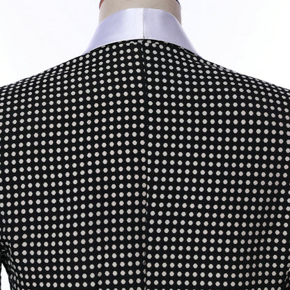 Formal Houndstooth Shawl Lapel 2 Pieces Suit