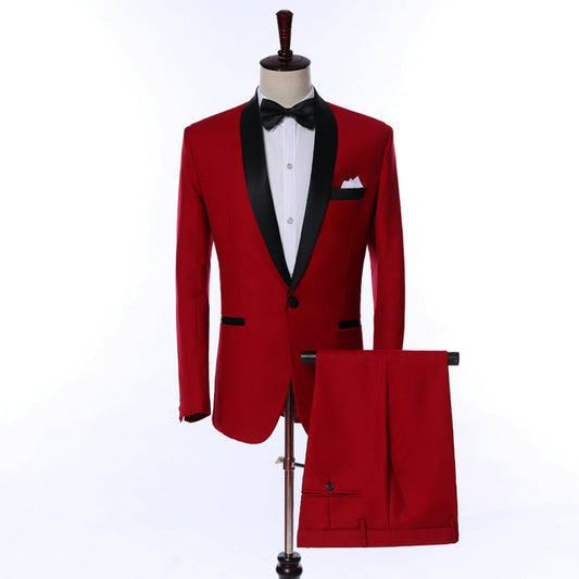 2 Pieces Men's Formal Shawl Lapel Suit