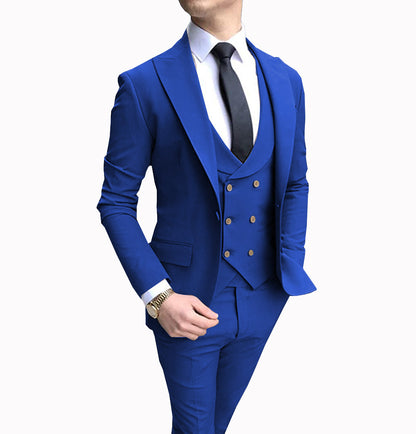 3 Pieces Business Men's Regular Fit Suit