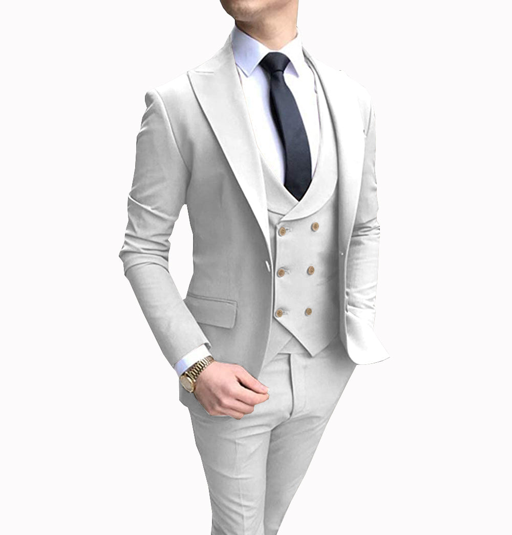 3 Pieces Business Men's Regular Fit Suit