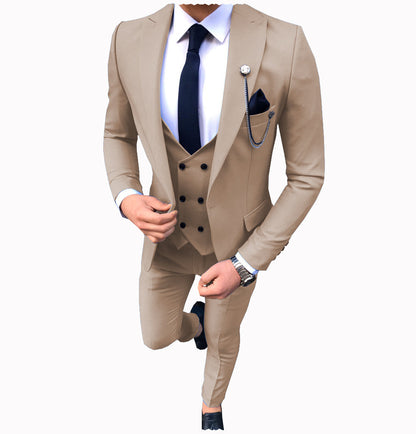 3 Pieces Men's Business Slim Fit Suit