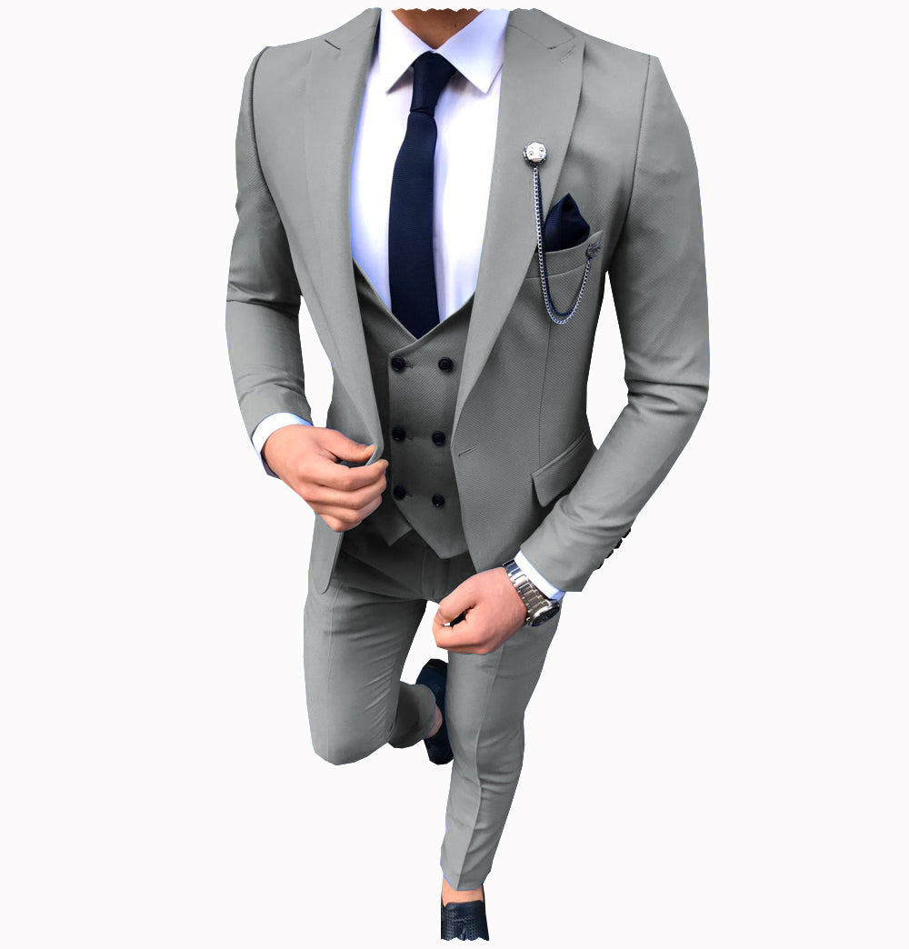 3 Pieces Men's Business Slim Fit Suit