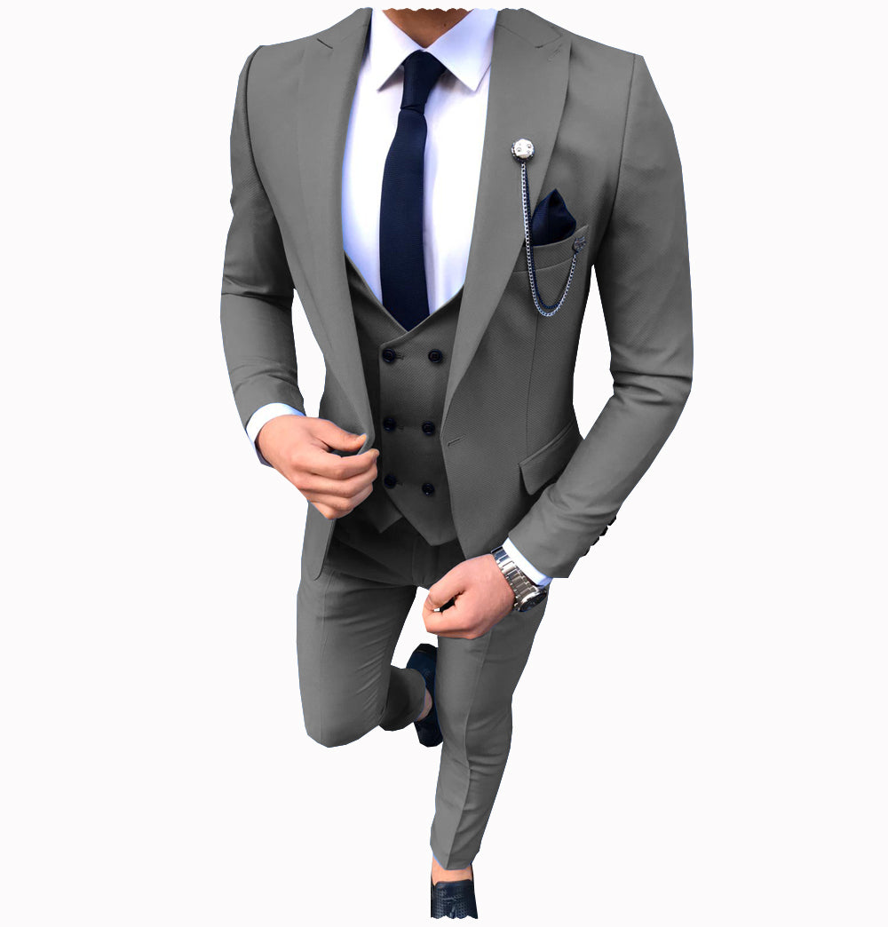 3 Pieces Men's Business Slim Fit Suit