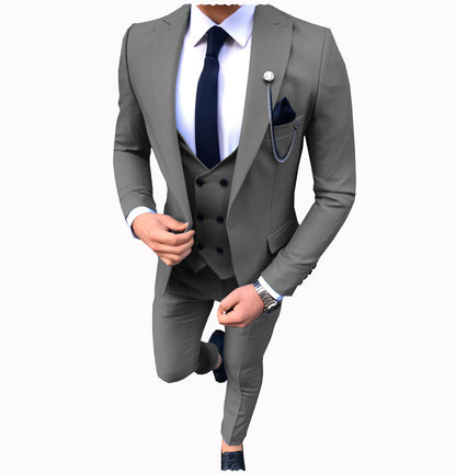 3 Pieces Men's Business Slim Fit Suit