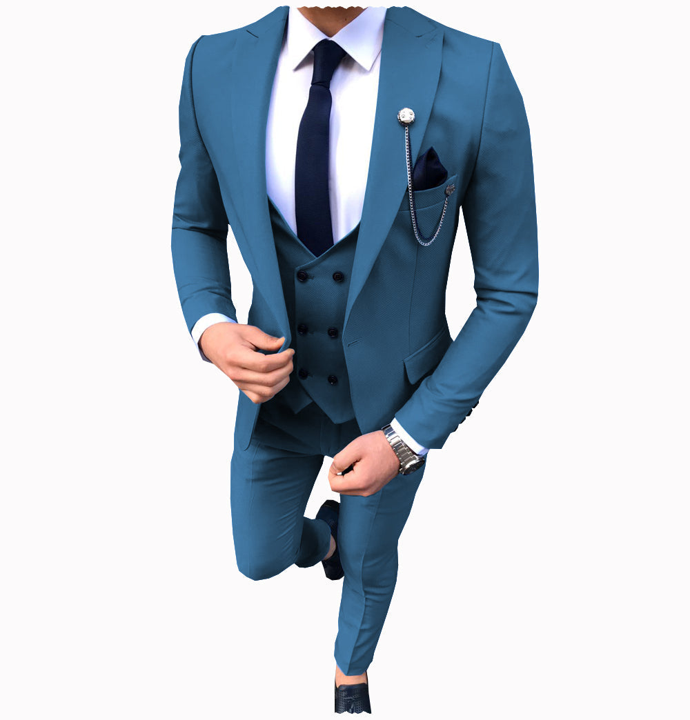 3 Pieces Men's Business Slim Fit Suit