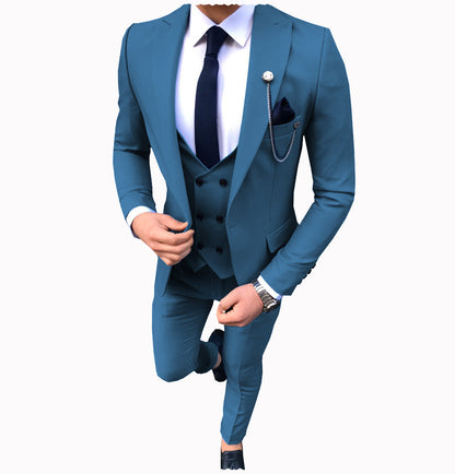 3 Pieces Men's Business Slim Fit Suit