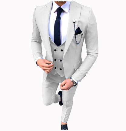 3 Pieces Men's Business Slim Fit Suit