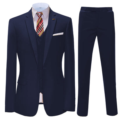 3 Pieces Men's Business Slim Fit Suit