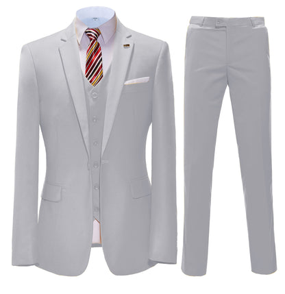 3 Pieces Men's Business Slim Fit Suit