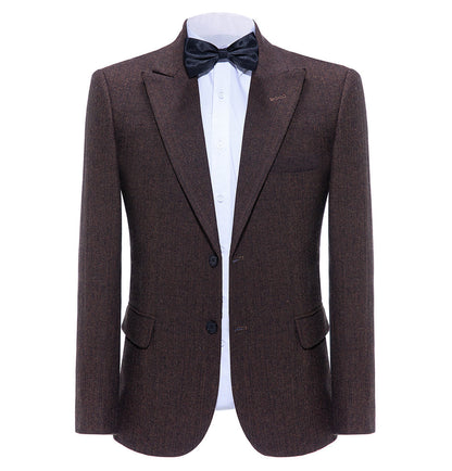 Business Double Buttons Peak Lapel Men's Suit