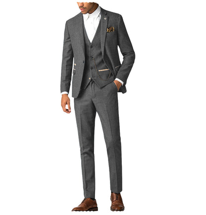 Flat 3 Piece Men's Suit For Wedding