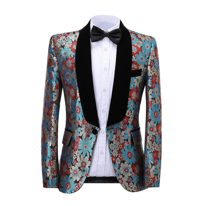 2 Pieces Men's Patterned Shawl Lapel Tuxedos