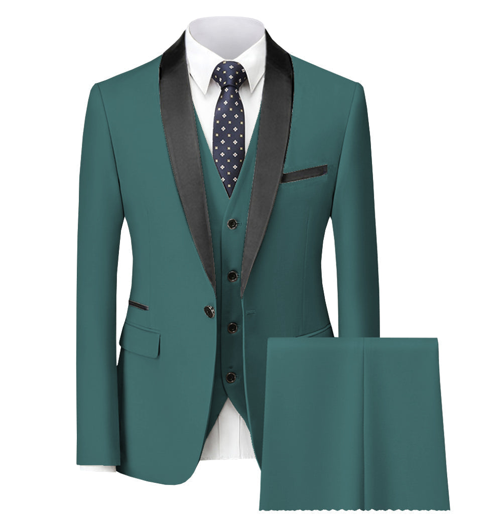 Leisure Single Button Closure Shawl Lapel Suit