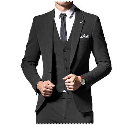 Men's 3 Pieces Peak Lapel Single Breast Suit