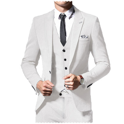 Men's 3 Pieces Peak Lapel Single Breast Suit