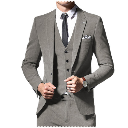 Men's 3 Pieces Peak Lapel Single Breast Suit