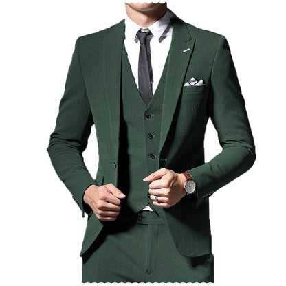 Men's 3 Pieces Peak Lapel Single Breast Suit