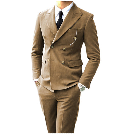 Men's Suit Peak Lapel Double Breasts Suit